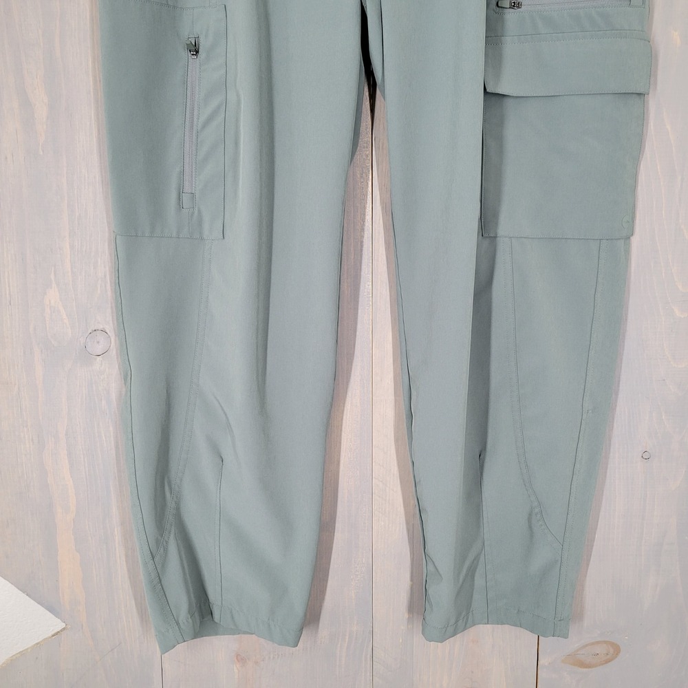 Avia Cargo Pants Womens L 12-14 Sage Green High Rise Utility Hiking Athleisure - Picture 3 of 9